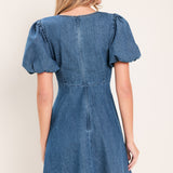 SOFT GIRL DENIM MINI DRESS