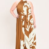 MOCHA SERENITY WOVEN MAXI DRESS