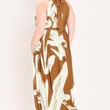 MOCHA SERENITY WOVEN MAXI DRESS