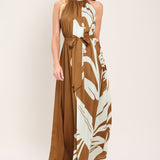 MOCHA SERENITY WOVEN MAXI DRESS