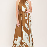 MOCHA SERENITY WOVEN MAXI DRESS