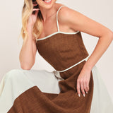 SIENNA FORM WOVEN MIDI DRESS