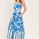 CAPRI GARDEN WOVEN MIDI DRESS