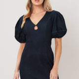 MIDNIGHT FEMME WOVEN MINI DRESS