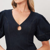 MIDNIGHT FEMME WOVEN MINI DRESS