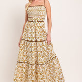 DAINTY FLORA WOVEN MAXI DRESS