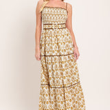 DAINTY FLORA WOVEN MAXI DRESS