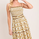 DAINTY FLORA WOVEN MAXI DRESS