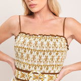 DAINTY FLORA WOVEN MAXI DRESS