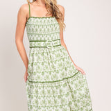 DAINTY FLORA WOVEN MAXI DRESS