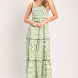 DAINTY FLORA WOVEN MAXI DRESS