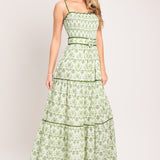 DAINTY FLORA WOVEN MAXI DRESS