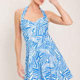 BLUE LAGOON CHIC WOVEN MINI DRESS