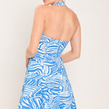 BLUE LAGOON CHIC WOVEN MINI DRESS