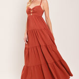 AMBER WAVE WOVEN MAXI DRESS