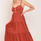 AMBER WAVE WOVEN MAXI DRESS