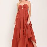 AMBER WAVE WOVEN MAXI DRESS