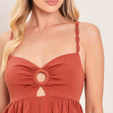 AMBER WAVE WOVEN MAXI DRESS