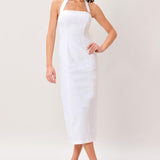 LUXE ESSENCE WOVEN MIDI DRESS