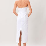 LUXE ESSENCE WOVEN MIDI DRESS