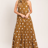 HONEY POLKA WOVEN MAXI DRESS