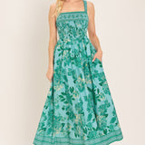 MINT PARADISO WOVEN MIDI DRESS