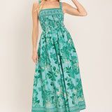 MINT PARADISO WOVEN MIDI DRESS
