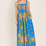 SPRINGTIME IN PARIS WOVEN MIDI DRESS