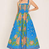 SPRINGTIME IN PARIS WOVEN MIDI DRESS