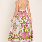 SPRINGTIME IN PARIS WOVEN MIDI DRESS
