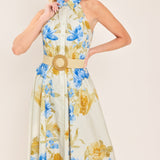 SUNNY DAYDREAM WOVEN MIDI DRESS