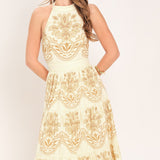 SICILIAN SUMMER WOVEN MAXI DRESS