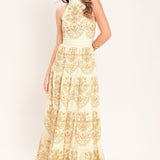 SICILIAN SUMMER WOVEN MAXI DRESS