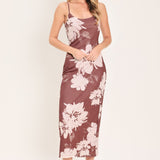 ROSEWOOD BLOOM POWER MESH MIDI DRESS