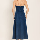 AMERICANA BELLE DENIM MIDI DRESS