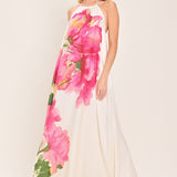 WHISPERING ROSE WOVEN MAXI DRESS