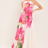 WHISPERING ROSE WOVEN MAXI DRESS