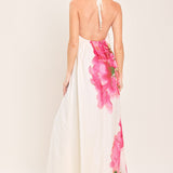 WHISPERING ROSE WOVEN MAXI DRESS