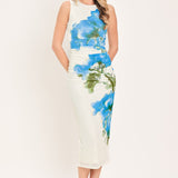 BLUEBELL WHISPER POWER MESH MIDI DRESS
