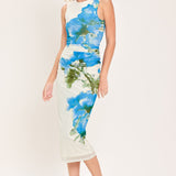 BLUEBELL WHISPER POWER MESH MIDI DRESS