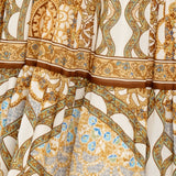 GOLDEN MOSAIC WOVEN MAXI DRESS