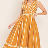 MARIGOLD DREAM WOVEN MIDI DRESS