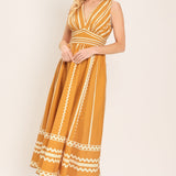 MARIGOLD DREAM WOVEN MIDI DRESS