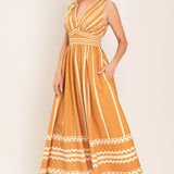 MARIGOLD DREAM WOVEN MIDI DRESS