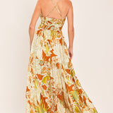 AMALFI PALM GODDESS WOVEN MAXI DRESS