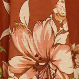 AUTUMN PETAL WOVEN MIDI DRESS
