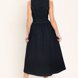 INDIGO CHARM DENIM MIDI DRESS