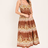 TOFFEE TREASURE WOVEN MIDI DRESS