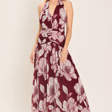 ROSEWOOD ROMANCE POWER MESH MAXI DRESS