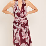 ROSEWOOD ROMANCE POWER MESH MAXI DRESS